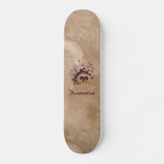 Skateboard Inséparables Brown toscans avec nom (Recto)