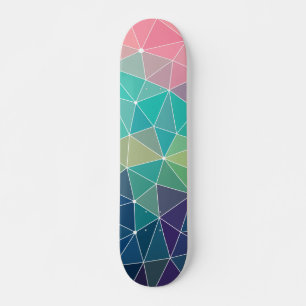 Skateboard Inspiration colorée motif Retro Cute