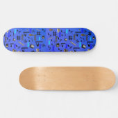 Skateboard Instruments de musique bleue, (Horz)