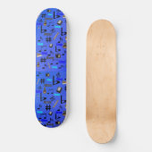 Skateboard Instruments de musique bleue, (Recto)