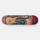 Skateboard Instruments de musique de nom personnalisé (Horz)