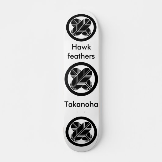 Skateboard Intersecting hawk feathers (Devant)