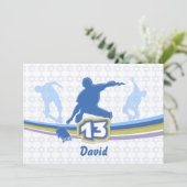 Skateboard - Invitation Bar Mitzvah (Debout devant)