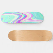 Skateboard Iridescente Holographique Liquide Swirl (Horz)