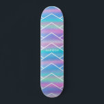 Skateboard Iridescente Moderne Fille Rose Bleu Personnalisé S<br><div class="desc">Iridescente Moderne Fille Rose Bleu Personnalisé dispose d'un arrière - plan moderne coloré irisé en rose,  violet et bleu avec votre nom personnalisé. Personnalisez en modifiant le texte dans la zone de texte fournie. Conçu par ©Evco Studio www.zazzle.com/store/evcostudio</div>