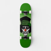 Skateboard Irish Skeleton Clown Green (Recto)