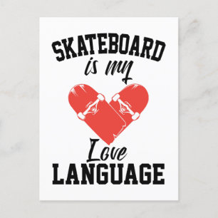 Skateboard is My Love Language beroemd gemaakt doo Briefkaart