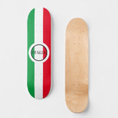 Skateboard Italie Drapeau italien Rouge Blanc Vert Italia (Recto)