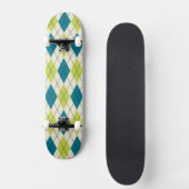 Skateboard Jacquard bleu et vert (Recto)
