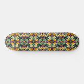 Skateboard Jacquard Mardi Gras jaune violet vert (Horz)