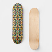 Skateboard Jacquard Mardi Gras jaune violet vert (Recto)