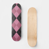 Skateboard Jacquard rose et noir (Recto)