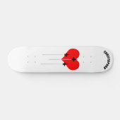 Skateboard J'aime l'aviation du Red Heart (Horz)