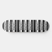 Skateboard J'Aime Le Blanc Noir Et La Couleur Gris Design Gra (Horz)