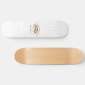 Skateboard J'aime les licornes Traitez avec elle ! (Horz)