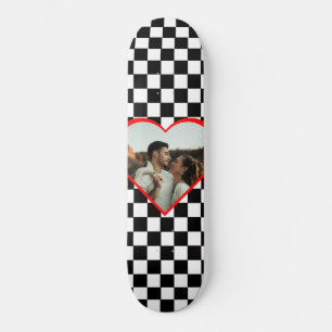 Skateboard J'aime ma petite amie Romantic White and Black Ska