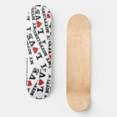 Skateboard J'aime ma planche à roulettes d'adhésif pour (Recto)