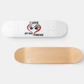 Skateboard J'aime mon chien jeter l'oreiller (Horz)