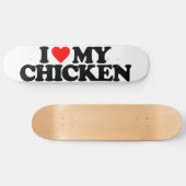 SKATEBOARD J'AIME MON POULET (Horz)