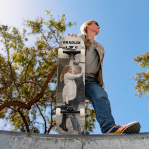 Skateboard J'Aime Que Vous Ajoutez Votre Propre Photo Nom Per