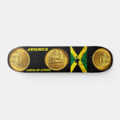 Skateboard JAMAÏQUE LIONS DE JUDAH 7 3/4" Planche de Skateboa (Horz)