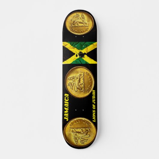 Skateboard JAMAÏQUE LIONS DE JUDAH 7 3/4" Planche de Skateboa (Devant)