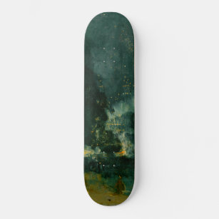 Skateboard James Whistler - Nocturne en noir et or