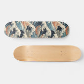 Skateboard Japanese Great Wave Pattern  (Horz)