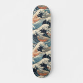 Skateboard Japanese Great Wave Pattern  (Devant)