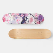Skateboard Japonais Cerise Fleur & Papillons (Horz)