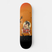 Skateboard Japonais Dragon Tattoo Samurai Guerrier (Recto)