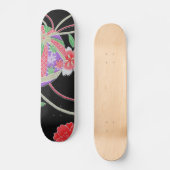 Skateboard Japonais KIMONO Textile, Floret Motif (Recto)