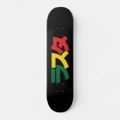 Skateboard Japonais Rasta Rechercher タ Vert, Or & Rouge (Recto)