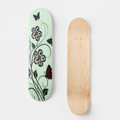 Skateboard Jardin aux papillons vert (Recto)