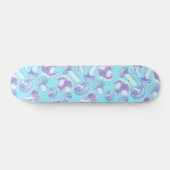 Skateboard Jardin Champignons bleu (Horz)