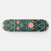 Skateboard Jardin de fleurs magiques dans la nuit étoilée (Horz)