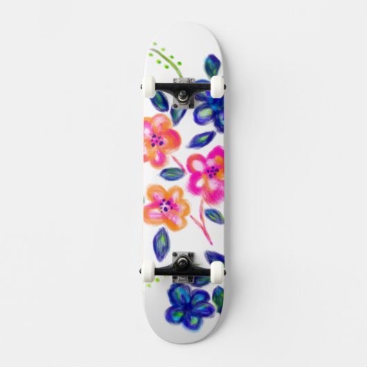 Skateboard Jardin fleuri (Recto)