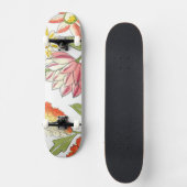 Skateboard Jardin fleuri avec Arrière - plan blanc (Recto)