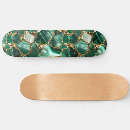 Skateboard Jasper vert avec inclusions or (Horz)