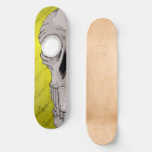 Skateboard Jaune de panneau du crâne Z10 (Recto)