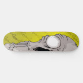 Skateboard Jaune de panneau du crâne Z10 (Horz)