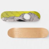 Skateboard Jaune de panneau du crâne Z10 (Horz)