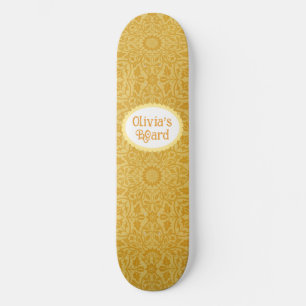 Skateboard Jaune doré personnalisé