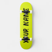 Skateboard Jaune Néon Fluorescent (Recto)