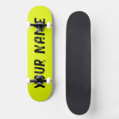 Skateboard Jaune Néon Fluorescent (Recto)