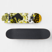 Skateboard Jaune noir (Horz)