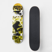Skateboard Jaune noir (Recto)