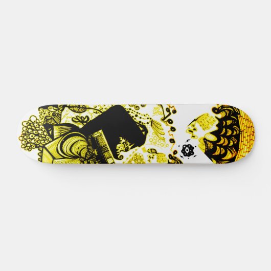 Skateboard Jaune noir (Horz)