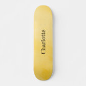 Skateboard Jaune rose ensoleillé (Devant)