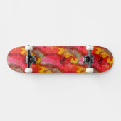 Skateboard Jaune rouge d'art d'aquarelle (Horz)